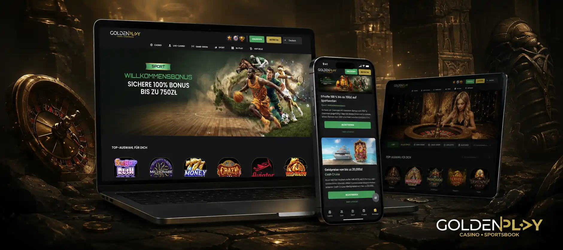 Casinospiele bei Golden Play